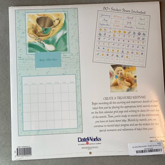 Baby’s First Year Milestone Calendar with Stickers - Picture 2 of 2